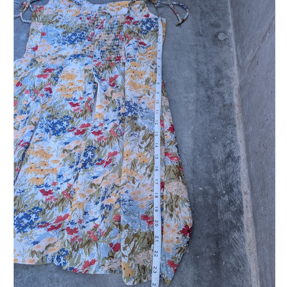 CIDER Ditsy Floral Dress Size Medium Tie Straps Spring Flower Print Flowy Airy - Picture 11 of 11